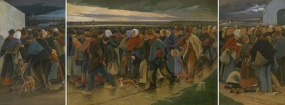The Emigrants (Triptych) by Eugene Laermans