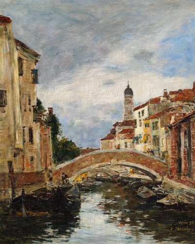 A Small Venetian Canal by Eugene Louis Boudin