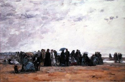 A Seaside Watering Place by Eugene Louis Boudin