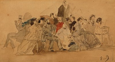 Afternoon on the Beach, c.1865 by Eugene Louis Boudin