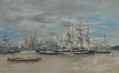 Bordeaux, the Port by Eugene Louis Boudin