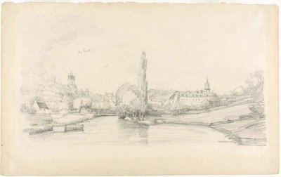 Canal Scene Near Brussels by Eugene Louis Boudin