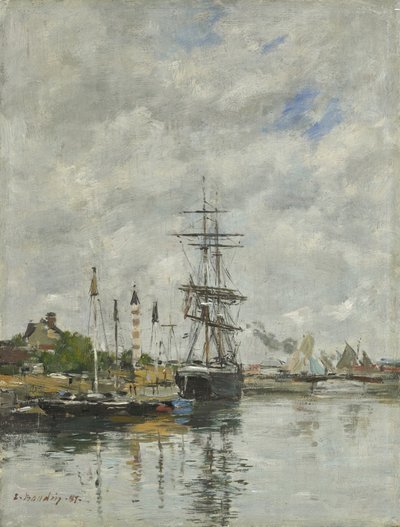 Deauville, the Boat Basin by Eugene Louis Boudin