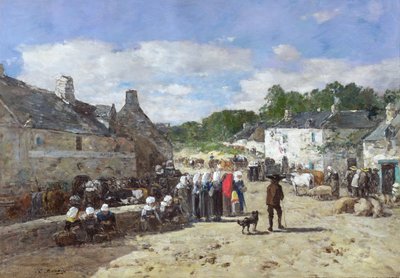 La Fête by Eugene Louis Boudin