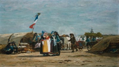 Pilgrimage in Finistere, Brittany by Eugene Louis Boudin