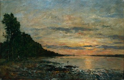 Plougastel, Sunset over the Estuary by Eugene Louis Boudin