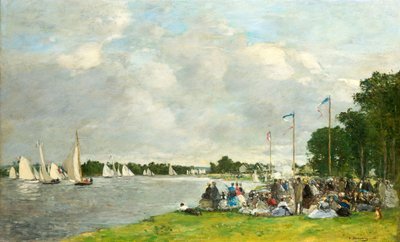 Regattas at Argenteuil, 1866 by Eugene Louis Boudin