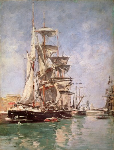 Sailing Boats by Eugene Louis Boudin