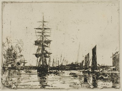 Seascape with Boats by Eugene Louis Boudin