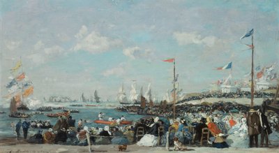 The Regatta at Le Havre by Eugene Louis Boudin