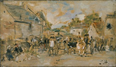 Village Market, 1844-1898 by Eugene Louis Boudin