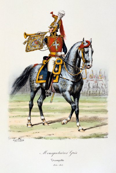 Mousquetaires Gris, Trumpeter by Eugene Titeux