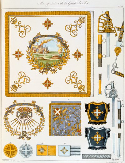 Mousquetaires de la Garde du Roi, Insignia by Eugene Titeux