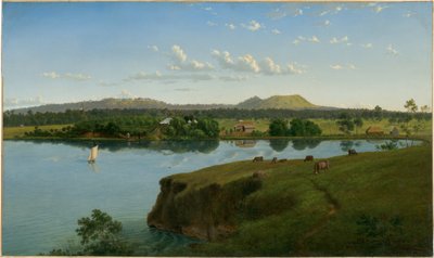 Purrumbete from Across the Lake by Eugene von Guérard