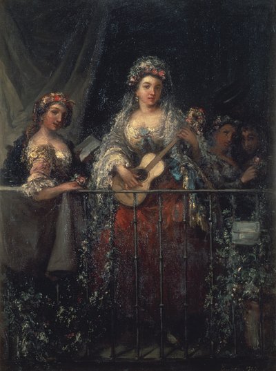 Ladies on a Balcony, 1862 by Eugenio Lucas Velázquez