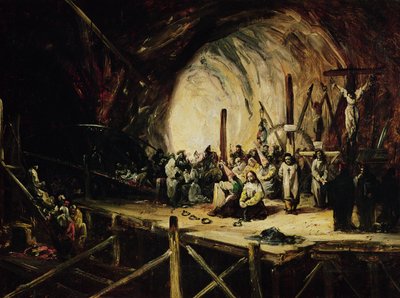 Inquisition Scene by Eugenio Lucas y Padilla