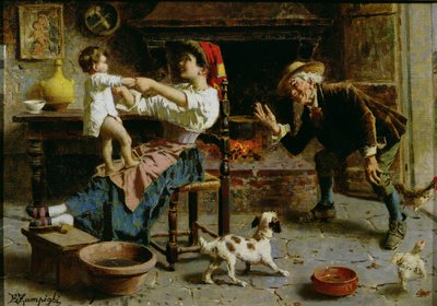 Mother and Child by Eugenio Zampighi