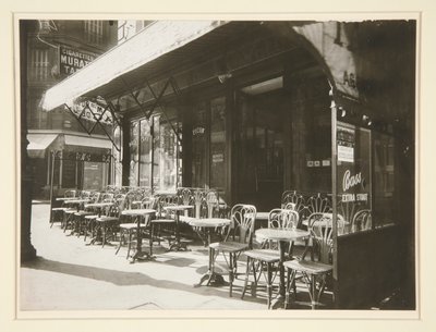 Cafe - Avenue de la Grande Armee by Eugène Atget