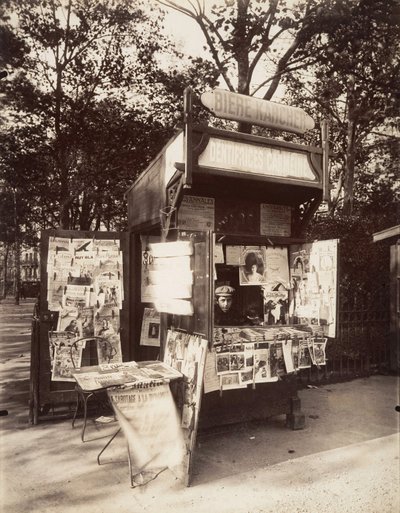 Kiosk in Paris, c.1910 by Eugène Atget