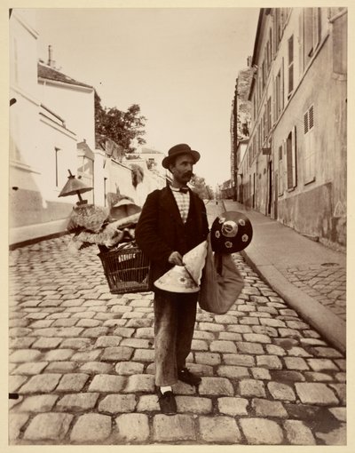 Lampshade Merchant by Eugène Atget