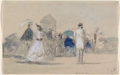 Crinolines on the Beach by Eugène Boudin