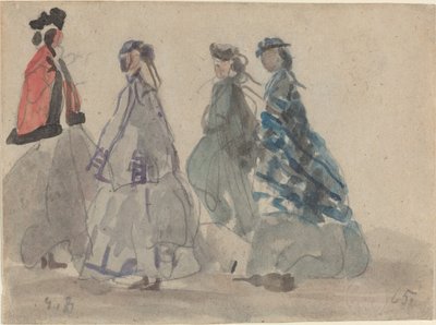Four Women at Trouville by Eugène Boudin