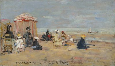 On the Beach by Eugène Boudin