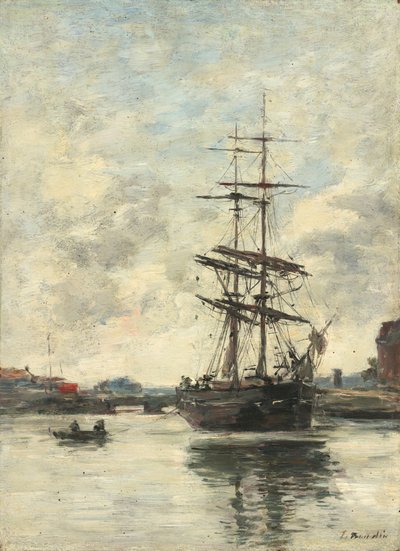 Ship on the Touques by Eugène Boudin