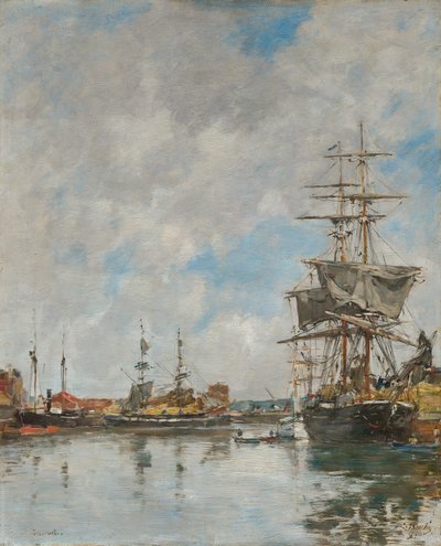 The Dock of Deauville by Eugène Boudin