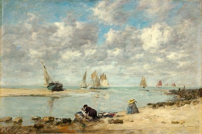 Washerwoman near Trouville. Ca. 1872/1876 by Eugene Louis Boudin