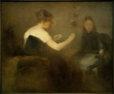 Winding Wool by Eugène Carrière