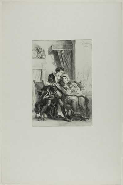 Hamlet and the Queen by Eugène Delacroix