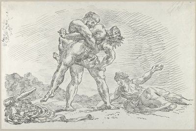 Hercules and Antaeus, 1852 by Eugène Delacroix