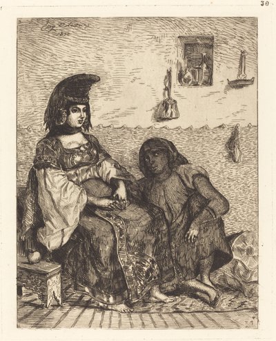 Jewish Woman of Algiers, 1833 by Eugène Delacroix