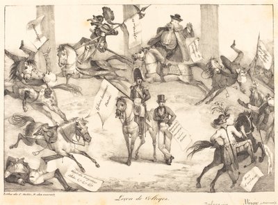 Lesson in Trick Riding by Eugène Delacroix
