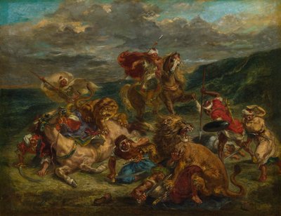 Lion Hunt by Eugène Delacroix