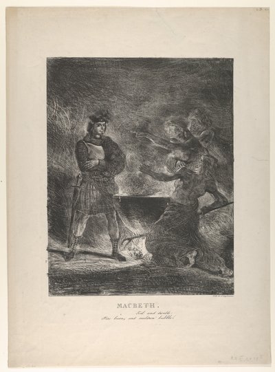 Macbeth Consulting the Witches by Eugène Delacroix