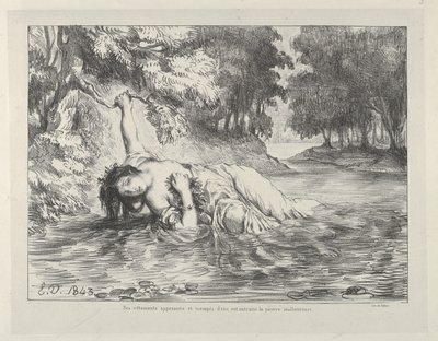 The Death of Ophelia, 1843 by Eugène Delacroix