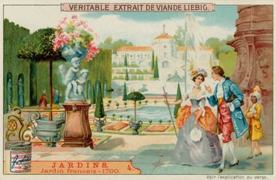 A French Garden of 1700s by European School