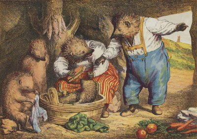 The Hare and the Hedgehog by European School