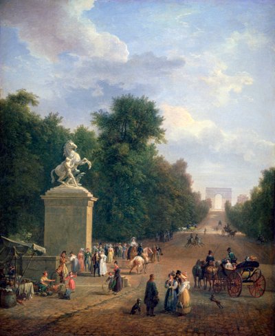 The Entrance to the Champs-Élysées, c1804-1836 by Eustache Francois Duval
