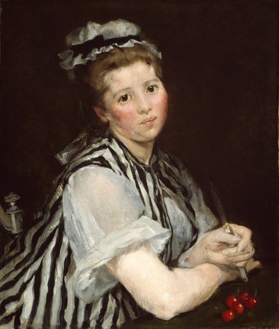 Girl with Cherries, c.1870 by Eva Gonzalès