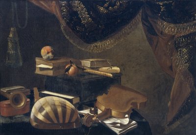 Still life with musical instruments by Evaristo Baschenis