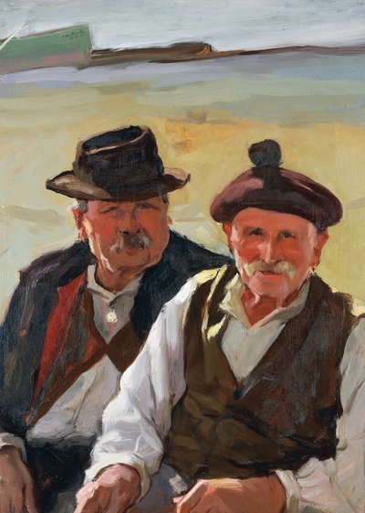 Old Fishermen by Evasio Montanella