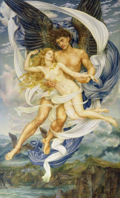Boreas and Oreithyia by Evelyn De Morgan