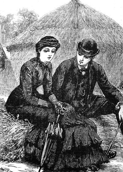 A Young Couple Sitting Together by Everard Hopkins