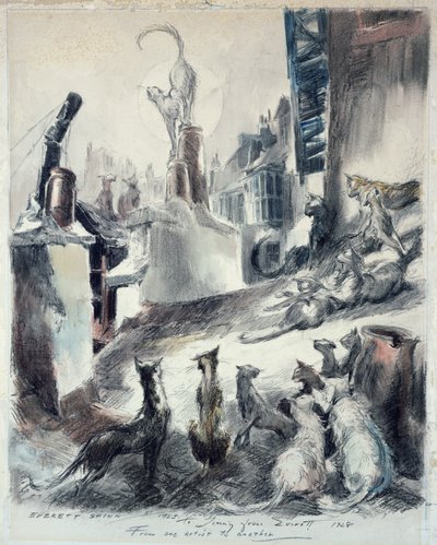 Alley Cats by Everett Shinn