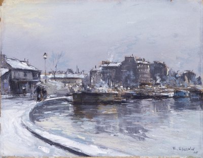 By the Seine by Everett Shinn