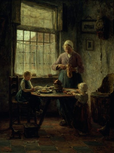 A Family Meal, c.1890 by Evert Pieters