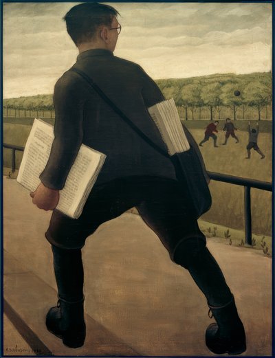 Newspaper Boy by Ewald Schönberg